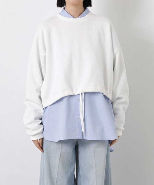 Le Minor（ルミノア）の「ルミノア裏毛ドロスト（Tシャツ/カットソー・レディース・ホワイト/ピンク・FREE）」の19枚目の写真