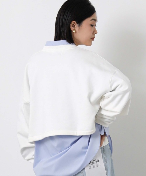 Le Minor（ルミノア）の「ルミノア裏毛ドロスト（Tシャツ/カットソー・レディース・ホワイト/ピンク・FREE）」の9枚目の写真