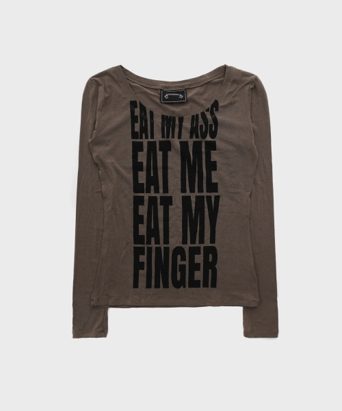 BADBLOOD(バッドブラッド)の「Eat Me ルーズフィットT - トバコ(Tシャツ/カットソー・レディース・その他・S/L)」の1枚目の写真