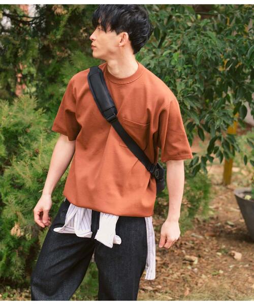 Park Slope NEWYORKER（パークスロープニューヨーカー）の「【ウォッシャブル・軽量・ストレッチ】エフォートレス クルーネックニットTシャツ（ニット/セーター・メンズ・ブラック/ブラウン・LL/L/M/S）」の17枚目の写真