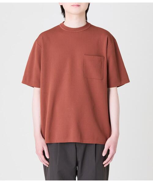Park Slope NEWYORKER（パークスロープニューヨーカー）の「【ウォッシャブル・軽量・ストレッチ】エフォートレス クルーネックニットTシャツ（ニット/セーター・メンズ・ブラック/ブラウン・LL/L/M/S）」の21枚目の写真
