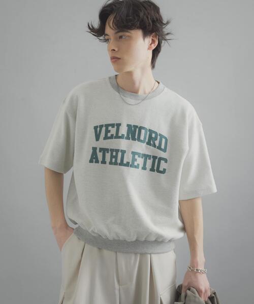 SENSE OF PLACE by URBAN RESEARCH(センスオブプレイスバイアーバンリサーチ)の「カレッジスウェットショートスリーブTシャツ(スウェット・メンズ・グレー/ネイビー/レッド・MEDIUM/LARGE)」の6枚目の写真