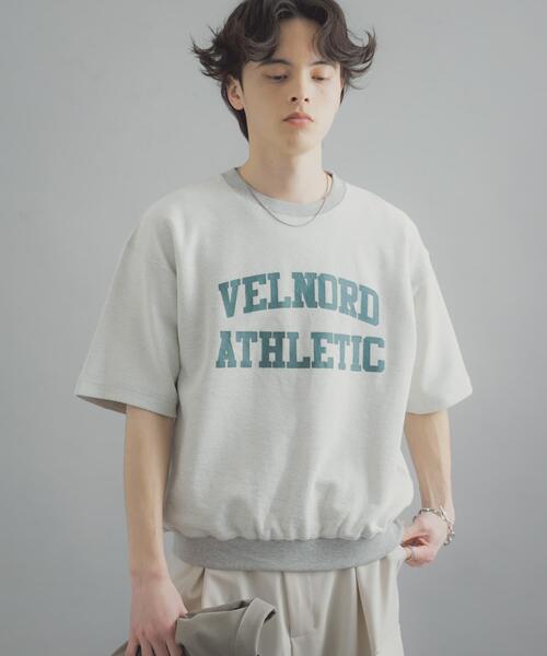 SENSE OF PLACE by URBAN RESEARCH(センスオブプレイスバイアーバンリサーチ)の「カレッジスウェットショートスリーブTシャツ(スウェット・メンズ・グレー/ネイビー/レッド・MEDIUM/LARGE)」の7枚目の写真