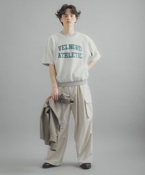 SENSE OF PLACE by URBAN RESEARCH(センスオブプレイスバイアーバンリサーチ)の「カレッジスウェットショートスリーブTシャツ(スウェット・メンズ・グレー/ネイビー/レッド・MEDIUM/LARGE)」の10枚目の写真
