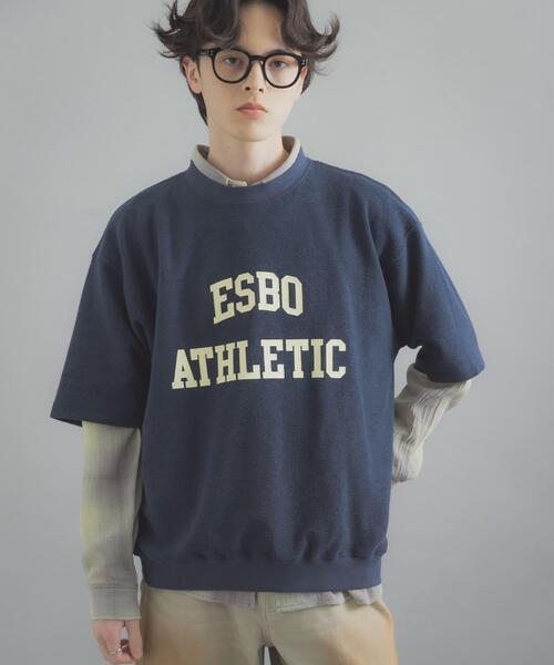 SENSE OF PLACE by URBAN RESEARCH(センスオブプレイスバイアーバンリサーチ)の「カレッジスウェットショートスリーブTシャツ(スウェット・メンズ・グレー/ネイビー/レッド・MEDIUM/LARGE)」の17枚目の写真