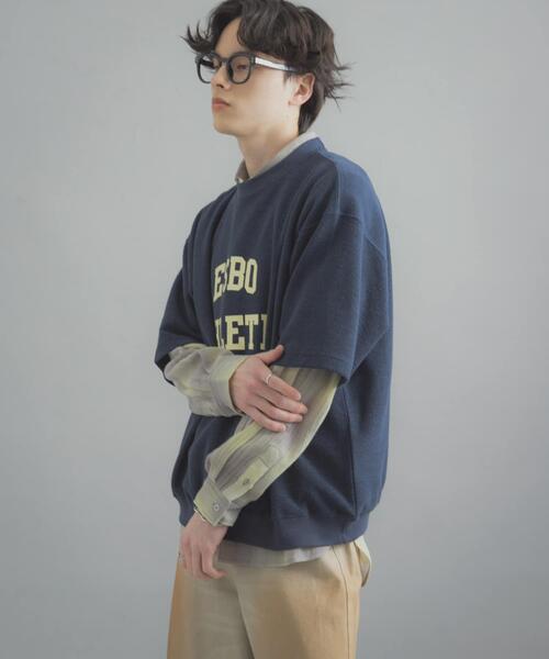 SENSE OF PLACE by URBAN RESEARCH(センスオブプレイスバイアーバンリサーチ)の「カレッジスウェットショートスリーブTシャツ(スウェット・メンズ・グレー/ネイビー/レッド・MEDIUM/LARGE)」の20枚目の写真