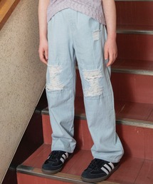 EDWIN（エドウィン）の「【Ou? by EDWIN】クラッシュレースデニムパンツ（デニムパンツ）」