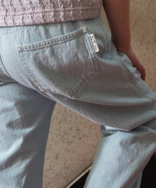 EDWIN（エドウィン）の「【Ou? by EDWIN】クラッシュレースデニムパンツ（デニムパンツ・キッズ・サックスブルー/ブルー・140/120/100/130/150/110/90）」の8枚目の写真