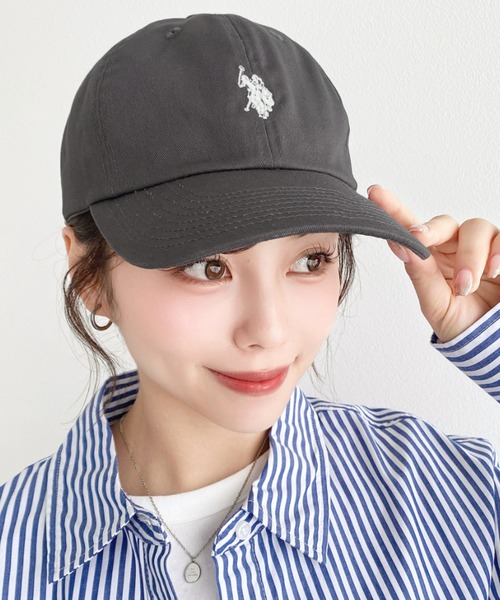 セール】moment＋別注【U.S.POLO ASSN.】ワンポイントロゴ刺繍キャップ