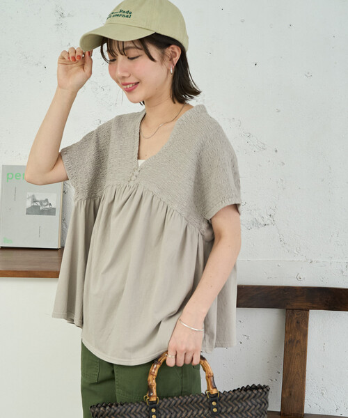 セール】限定展開 ピグメント シャーリング フレンチ スリーブ