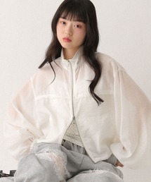 Heather（ヘザー）の「ミニフリルシアーZIPブルゾン　666491（ブルゾン）」