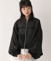 Heather（ヘザー）の「ミニフリルシアーZIPブルゾン　666491（ブルゾン）」