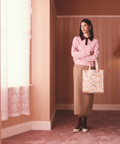 Cath Kidston(キャスキッドソン)の「ラージ ブックバッグ Love Notes(トートバッグ・レディース・クリーム・FREE)」の7枚目の写真