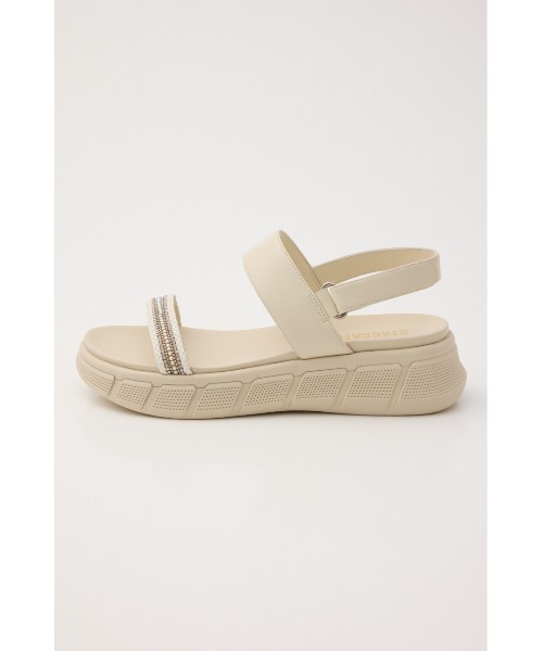 STACCATO(スタッカート)の「パーティクルズライトサンダル(サンダル・レディース・ホワイト/ブラック・22.5cm/23cm/23.5cm/24cm/24.5cm)」の4枚目の写真