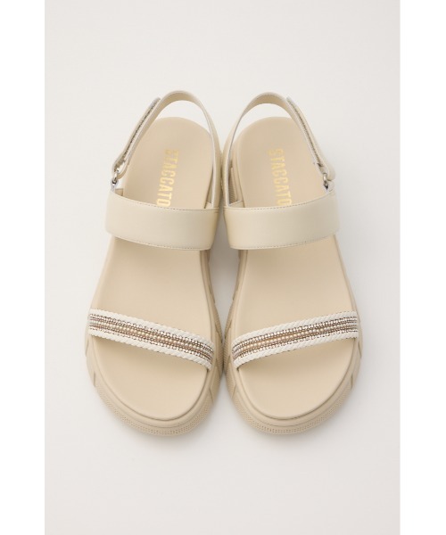 STACCATO(スタッカート)の「パーティクルズライトサンダル(サンダル・レディース・ホワイト/ブラック・22.5cm/23cm/23.5cm/24cm/24.5cm)」の3枚目の写真