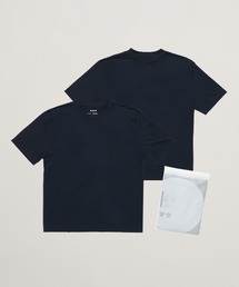 three dots（スリードッツ）の「【unisex】パウダリーコットン 2パックTシャツ（Tシャツ/カットソー）」