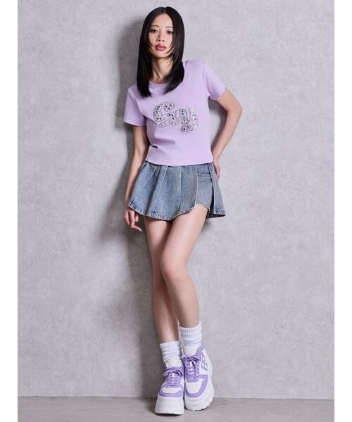 GYDA（ジェイダ）の「GG bold line thick soleスニーカー（スニーカー・レディース・パープル/ブラック/オフホワイト・MEDIUM/SMALL/LARGE）」の17枚目の写真