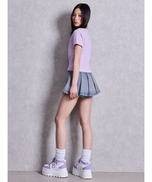 GYDA（ジェイダ）の「GG bold line thick soleスニーカー（スニーカー・レディース・パープル/ブラック/オフホワイト・MEDIUM/SMALL/LARGE）」の19枚目の写真