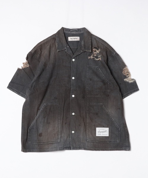 DISCOVERED(ディスカバード)の「SHORT SLEEVE DENIM SHIRTS(シャツ/ブラウス・メンズ・ブラック/インディゴブルー・SMALL/LARGE)」の2枚目の写真