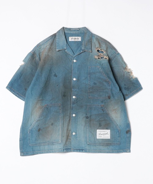 DISCOVERED(ディスカバード)の「SHORT SLEEVE DENIM SHIRTS(シャツ/ブラウス・メンズ・ブラック/インディゴブルー・SMALL/LARGE)」の8枚目の写真