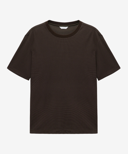 MINDBRIDGE（マインドブリッジ）の「[エアクール]ワッフル生地レギュラーフィット半袖Tシャツ - 2カラー（Tシャツ/カットソー・メンズ・ブラウン/ライトグレー・95/100/105/110）」の3枚目の写真