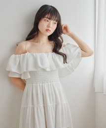 Heather | 2WAYショルダーフリルワンピース　679986(ワンピース)