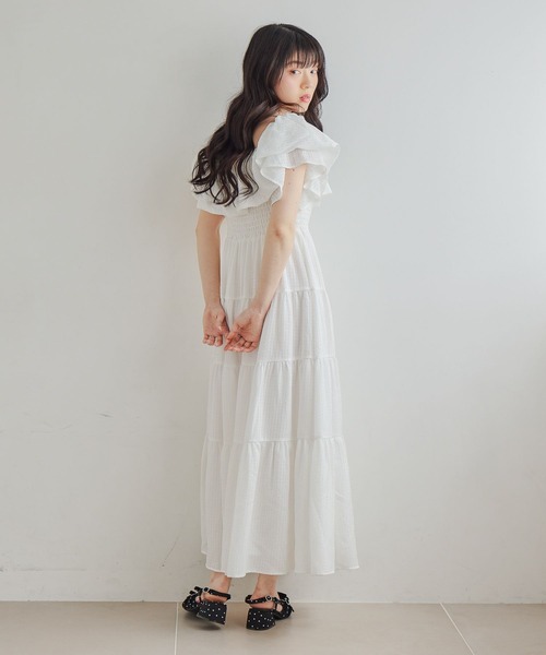 Heather(ヘザー)の「2WAYショルダーフリルワンピース 679986(ワンピース・レディース・ホワイト系その他/ブラック/オレンジ系その他/オフホワイト・FREE)」の15枚目の写真