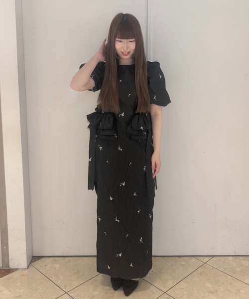 Cupid Heart(キューピッドハート)の「【Cupid Heart】結婚式用!ブロッサムフリルドレス(ドレス・レディース・ブラック/ベージュ・MEDIUM)」の2枚目の写真