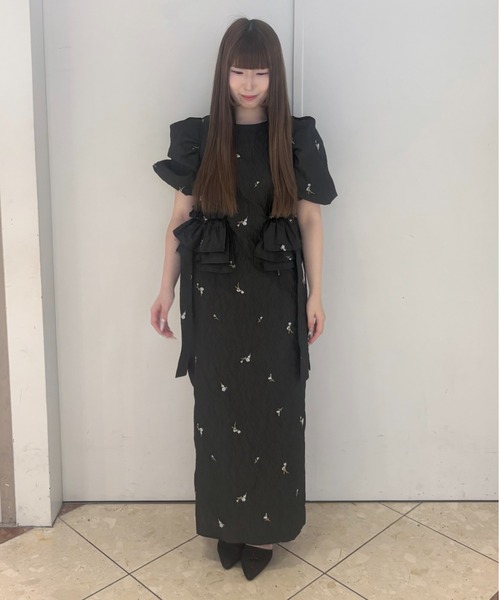 Cupid Heart(キューピッドハート)の「【Cupid Heart】結婚式用!ブロッサムフリルドレス(ドレス・レディース・ブラック/ベージュ・MEDIUM)」の3枚目の写真