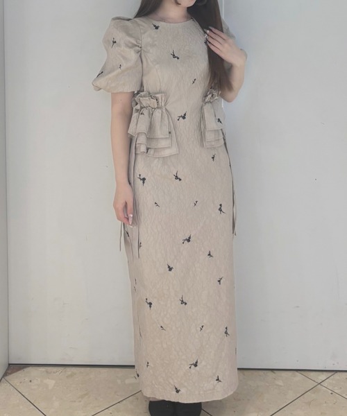 Cupid Heart(キューピッドハート)の「【Cupid Heart】結婚式用!ブロッサムフリルドレス(ドレス・レディース・ブラック/ベージュ・MEDIUM)」の6枚目の写真