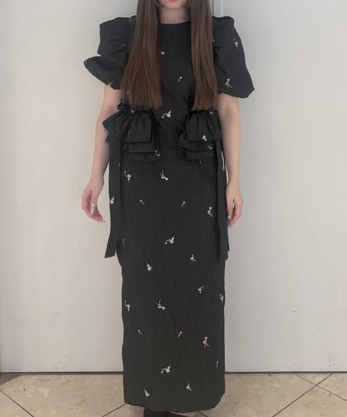 Cupid Heart(キューピッドハート)の「【Cupid Heart】結婚式用!ブロッサムフリルドレス(ドレス・レディース・ブラック/ベージュ・MEDIUM)」の7枚目の写真