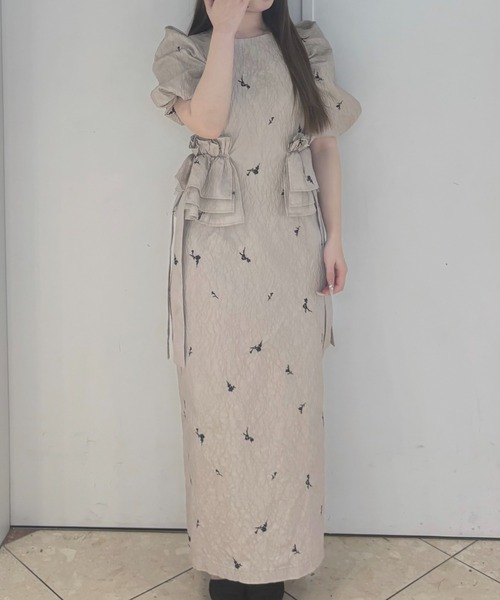 Cupid Heart(キューピッドハート)の「【Cupid Heart】結婚式用!ブロッサムフリルドレス(ドレス・レディース・ブラック/ベージュ・MEDIUM)」の8枚目の写真