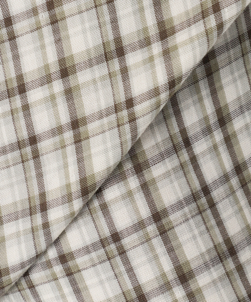 U by SPICK&SPAN(ユーバイスピックアンドスパン)の「Atelier Edition/アトリエ エディション EMBROIDERED LACE CHECK SKIRT(スカート・レディース・カーキ・MEDIUM)」の5枚目の写真