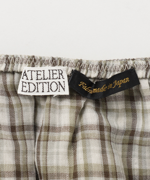 U by SPICK&SPAN(ユーバイスピックアンドスパン)の「Atelier Edition/アトリエ エディション EMBROIDERED LACE CHECK SKIRT(スカート・レディース・カーキ・MEDIUM)」の3枚目の写真