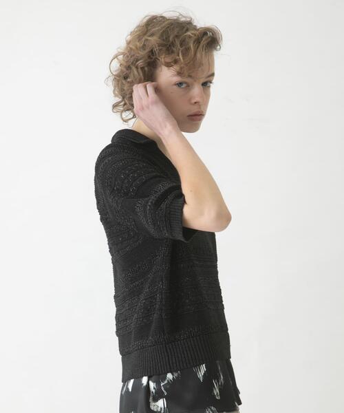 LAATO(ラート)の「basket knit(ニット/セーター・レディース・ライトブラウン/ブラック・FREE)」の5枚目の写真