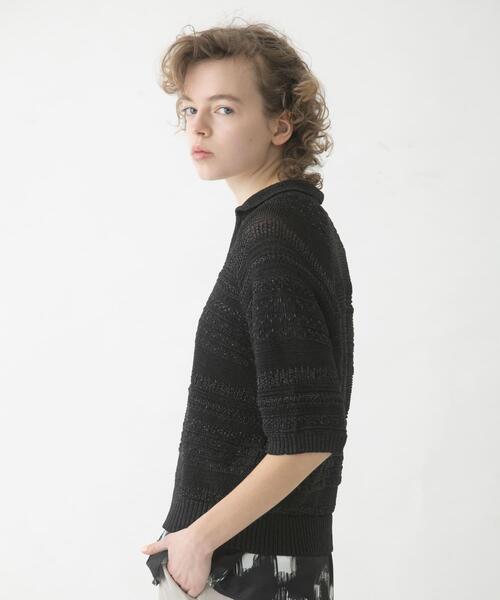 LAATO(ラート)の「basket knit(ニット/セーター・レディース・ライトブラウン/ブラック・FREE)」の6枚目の写真