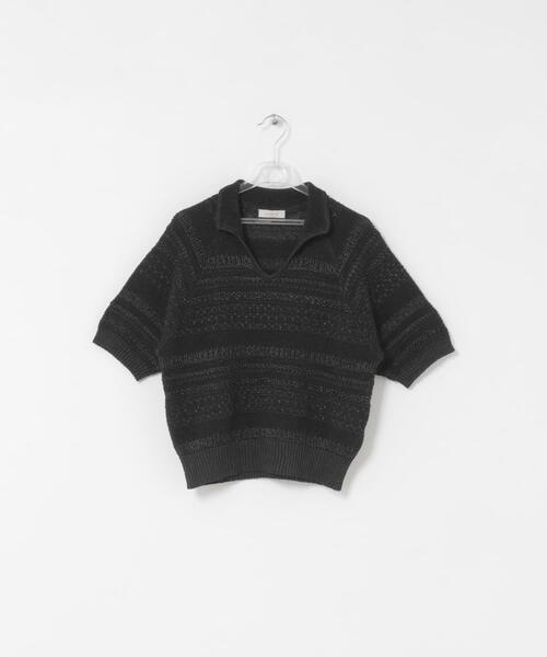 LAATO(ラート)の「basket knit(ニット/セーター・レディース・ライトブラウン/ブラック・FREE)」の8枚目の写真