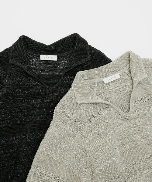 LAATO(ラート)の「basket knit(ニット/セーター・レディース・ライトブラウン/ブラック・FREE)」の20枚目の写真
