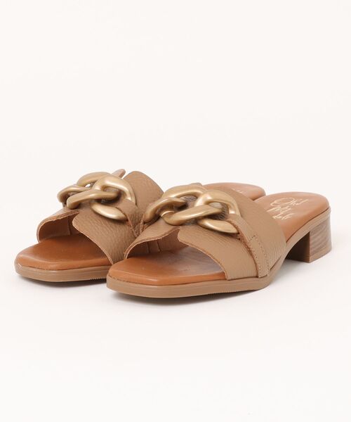 Oh my Sandals】メタルオーナメントミュールサンダル(E62306