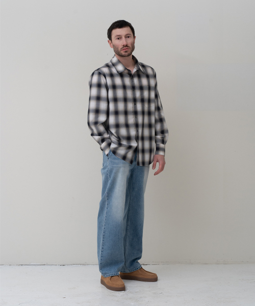 MANNERGRAM（マナーグラム）の「[CHAMBRAY 日本輸入生地] クラシックオンブレリラックスドシャツ（シャツ/ブラウス・メンズ・その他・95/100/105）」の8枚目の写真