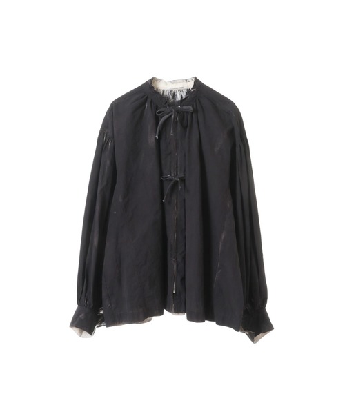 CURRENTAGE(カレンテージ)の「spray dyeing mock shirt(シャツ/ブラウス・レディース・ベージュ/ブラック・FREE)」の2枚目の写真