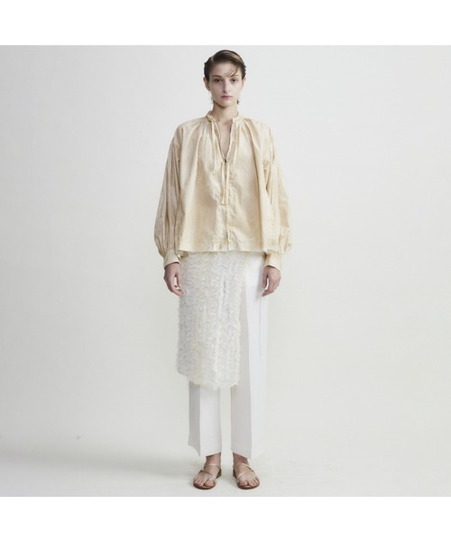 CURRENTAGE(カレンテージ)の「【CURRENTAGE/カレンテージ】spray dyeing mock shirt(シャツ/ブラウス・レディース・ベージュ・FREE)」の2枚目の写真