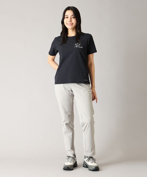 Columbia(コロンビア)の「UVカット Columbia/ ウィメンズ タイムトゥートレイル グラフィック ショートスリーブTシャツ /コロンビア(Tシャツ/カットソー・レディース・ブルー/ホワイト/ブラック・S/L/XL/M)」の6枚目の写真