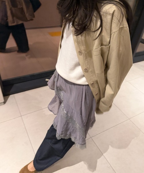 FREE STYLISTS（フリー スタイリスト）の「YUGA_YGMC　　Korean-style  Hem tiered flare camisole dress（チュニック・レディース・ホワイト/ライトグレー・FREE）」の10枚目の写真