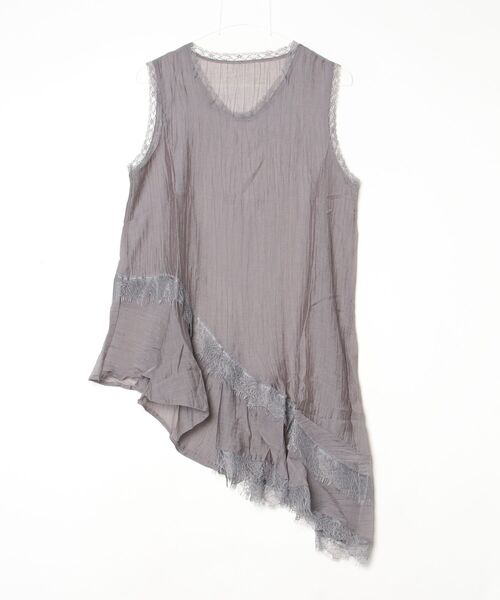 FREE STYLISTS（フリー スタイリスト）の「YUGA_YGMC　　Korean-style  Hem tiered flare camisole dress（チュニック・レディース・ホワイト/ライトグレー・FREE）」の21枚目の写真