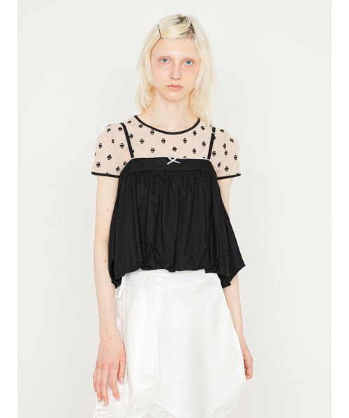SORIN（ソリン　）の「Linen Blend Balloon Camisole/リネンブレンド バルーンキャミソール（キャミソール・レディース・サックスブルー/ダークネイビー/ベージュ・38）」の17枚目の写真