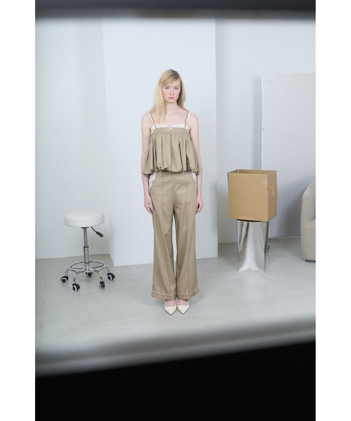 SORIN（ソリン　）の「Linen Blend Balloon Camisole/リネンブレンド バルーンキャミソール（キャミソール・レディース・サックスブルー/ダークネイビー/ベージュ・38）」の6枚目の写真