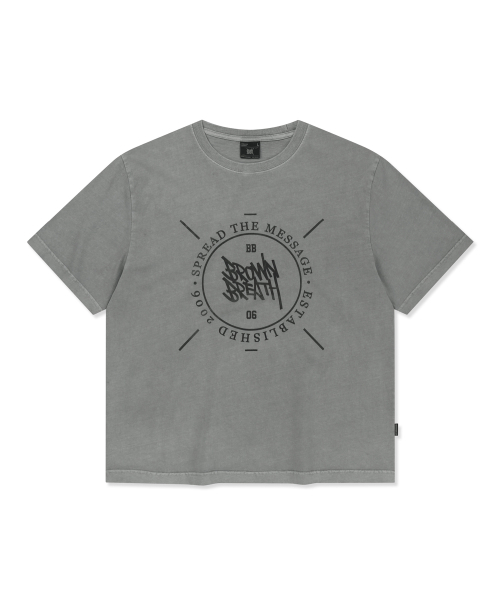 BROWNBREATH(ブラウンブレス)の「STAMP TAG PIGMENT TEE - GREY(Tシャツ/カットソー・レディース・その他・SMALL/MEDIUM/LARGE/X-LARGE)」の1枚目の写真