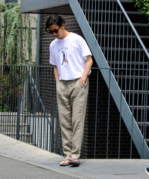 GLOSTER（グロスター）の「【リネン100％/夏の定番】リネンイージーパンツ（その他パンツ・メンズ・アイボリー/オリーブ/グレイッシュベージュ/インディゴブルー/ダークネイビー・M/L/XL/S）」の7枚目の写真