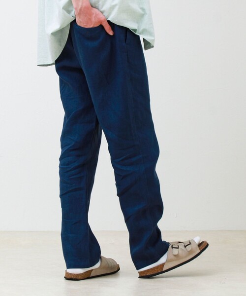 GLOSTER（グロスター）の「【リネン100％/夏の定番】リネンイージーパンツ（その他パンツ・メンズ・アイボリー/オリーブ/グレイッシュベージュ/インディゴブルー/ダークネイビー・M/L/XL/S）」の19枚目の写真